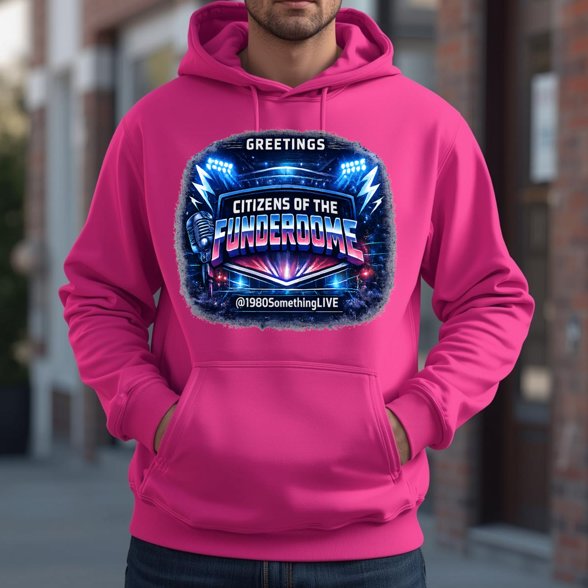 Greetings, Citizens of the Funderdome | 80s Retro Hoodie by 1980SomethingLIVE