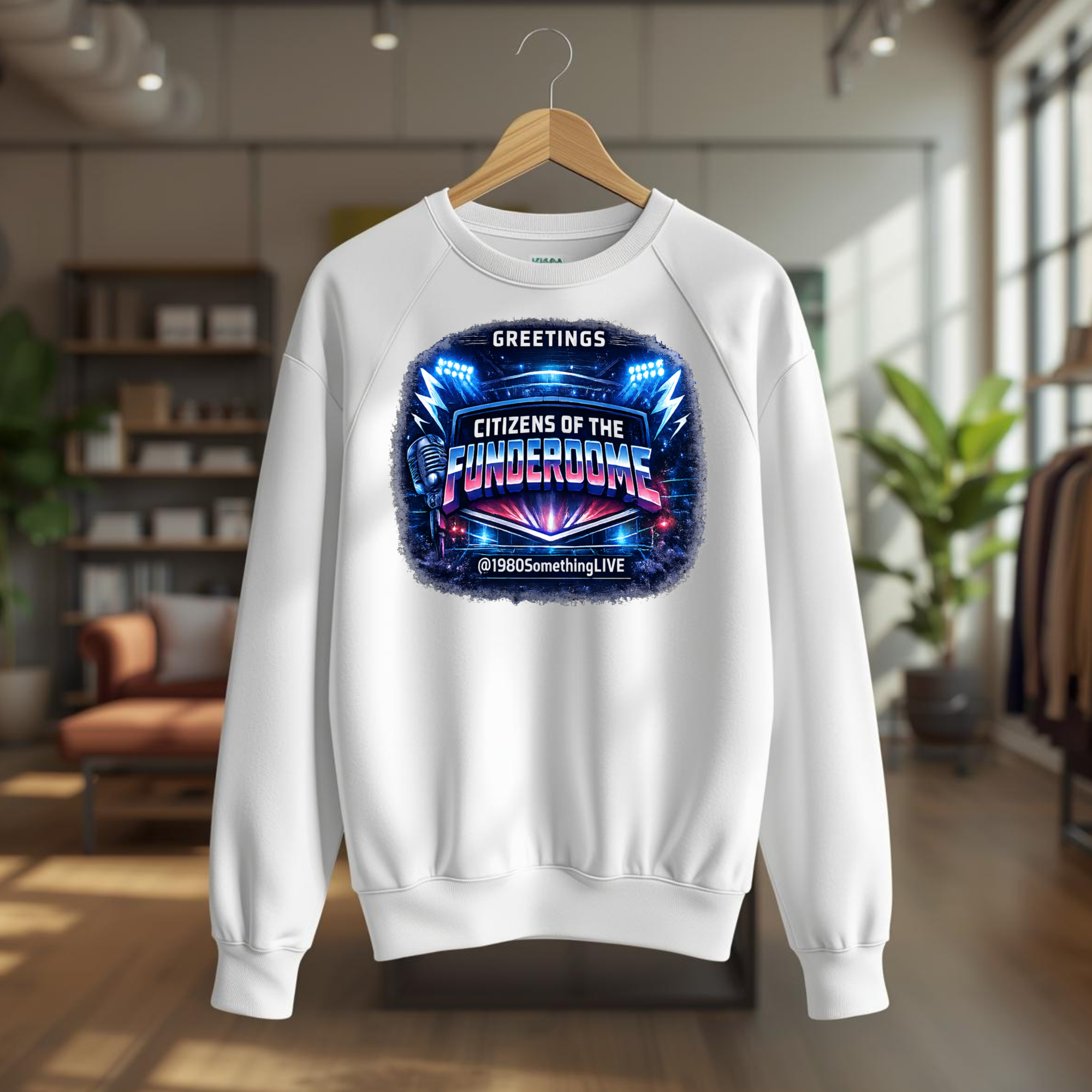 Greetings, Citizens of the Funderdome | 80s Retro Sweatshirt by 1980SomethingLIVE