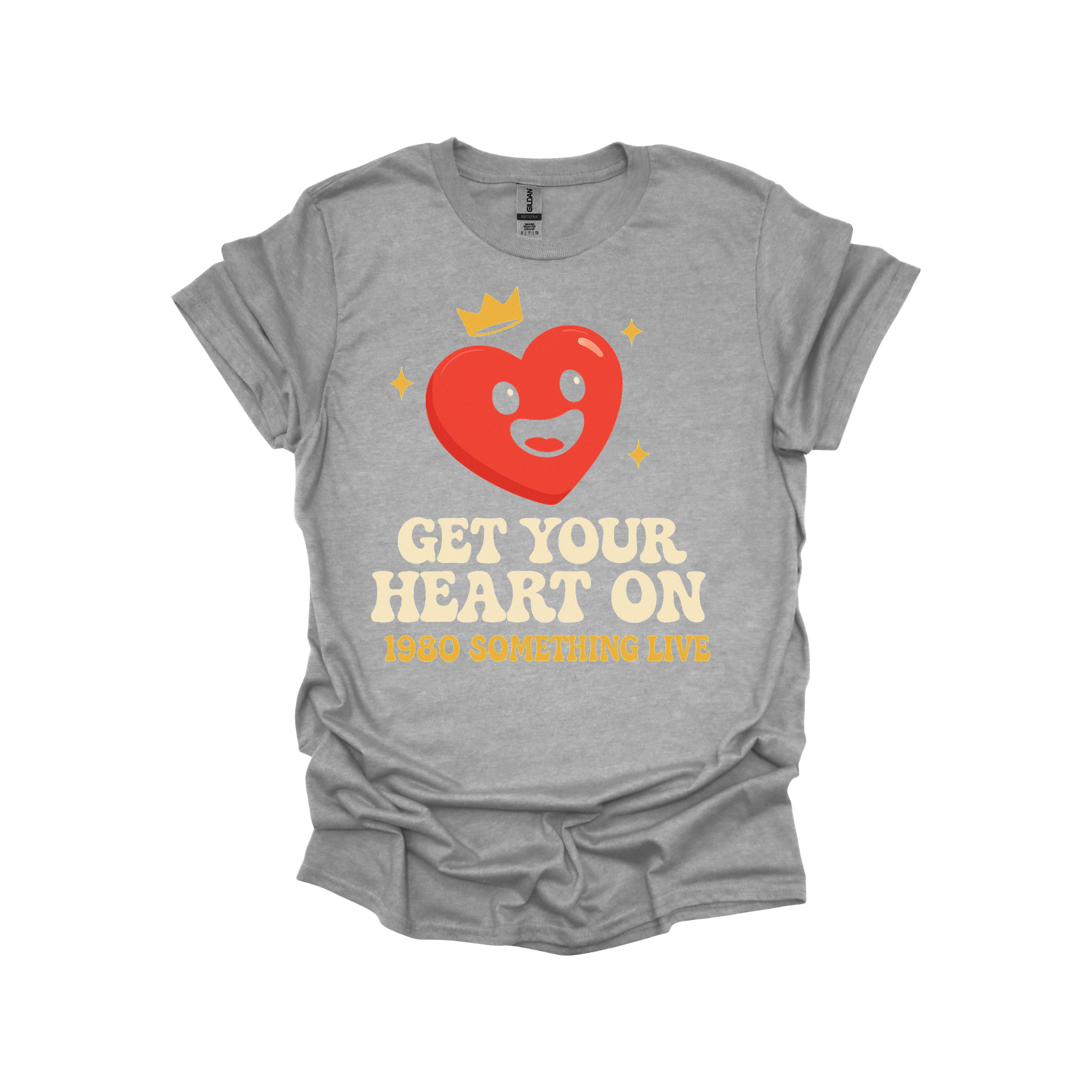 Get Your Heart On Graphic T-shirt  – Retro 1980s-Inspired Shirt with Bold Gen X Vibes