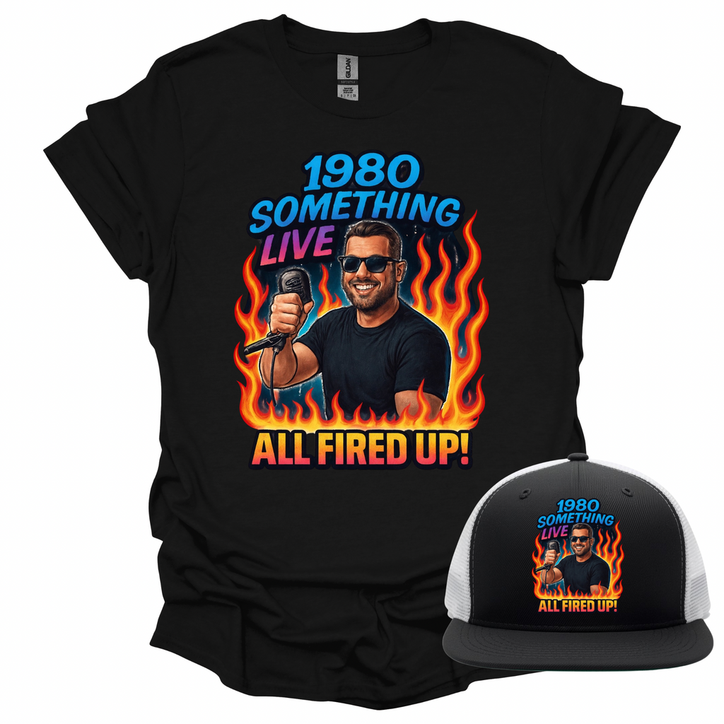 1980 Something Live Shirt & Hat Set | All Fired Up Retro Graphic Apparel