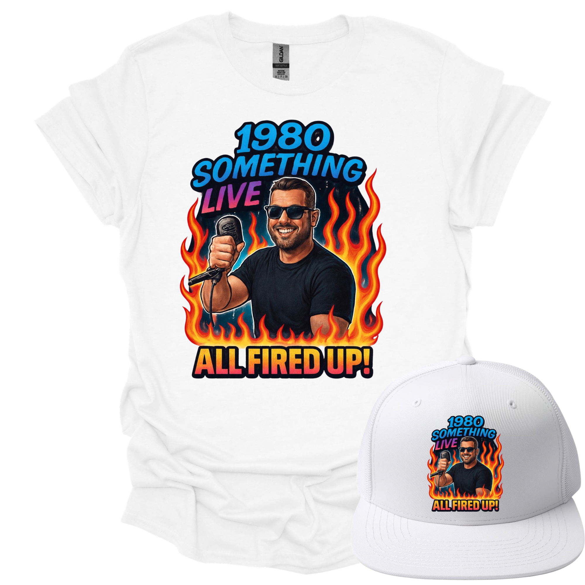 1980 Something Live Shirt & Hat Set | All Fired Up Retro Graphic Apparel