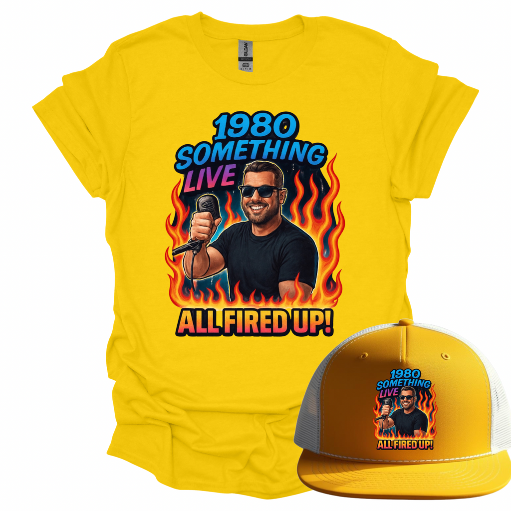1980 Something Live Shirt & Hat Set | All Fired Up Retro Graphic Apparel