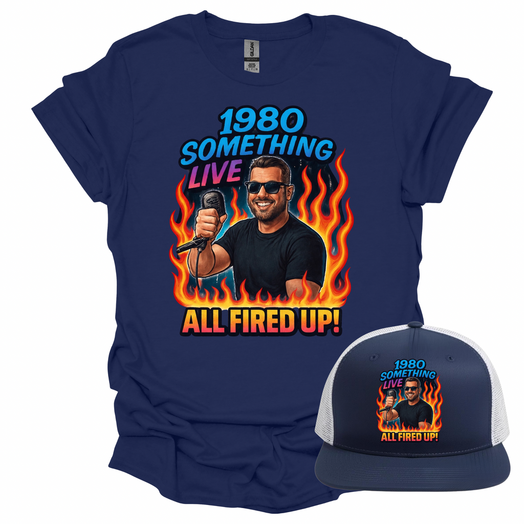 1980 Something Live Shirt & Hat Set | All Fired Up Retro Graphic Apparel