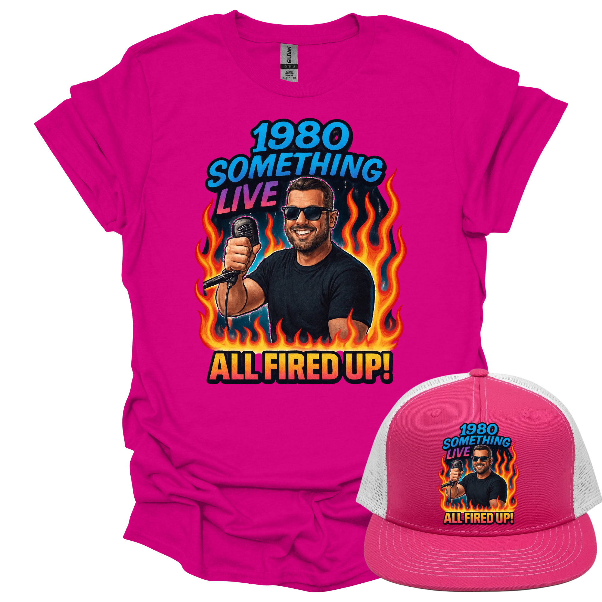 1980 Something Live Shirt & Hat Set | All Fired Up Retro Graphic Apparel