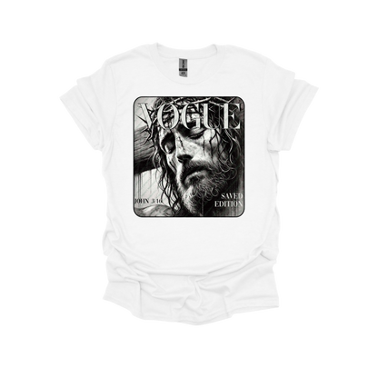 VOGUE Saved Edition Christian Shirt – Jesus Christ John 3:16 Graphic Tee or Sweatshirt