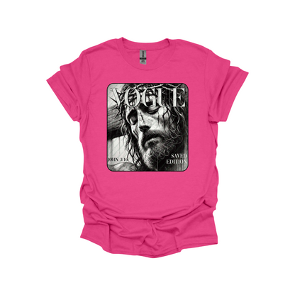 VOGUE Saved Edition Christian Shirt – Jesus Christ John 3:16 Graphic Tee or Sweatshirt