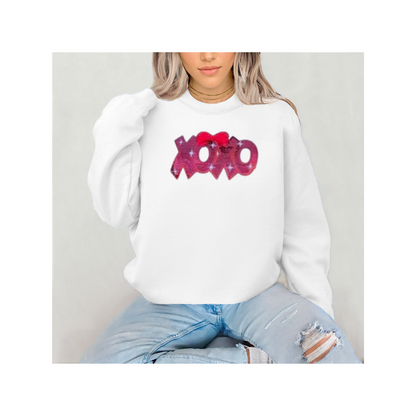 Sparkly XOXO Valentine's Graphic T or Sweatshirt with Bow