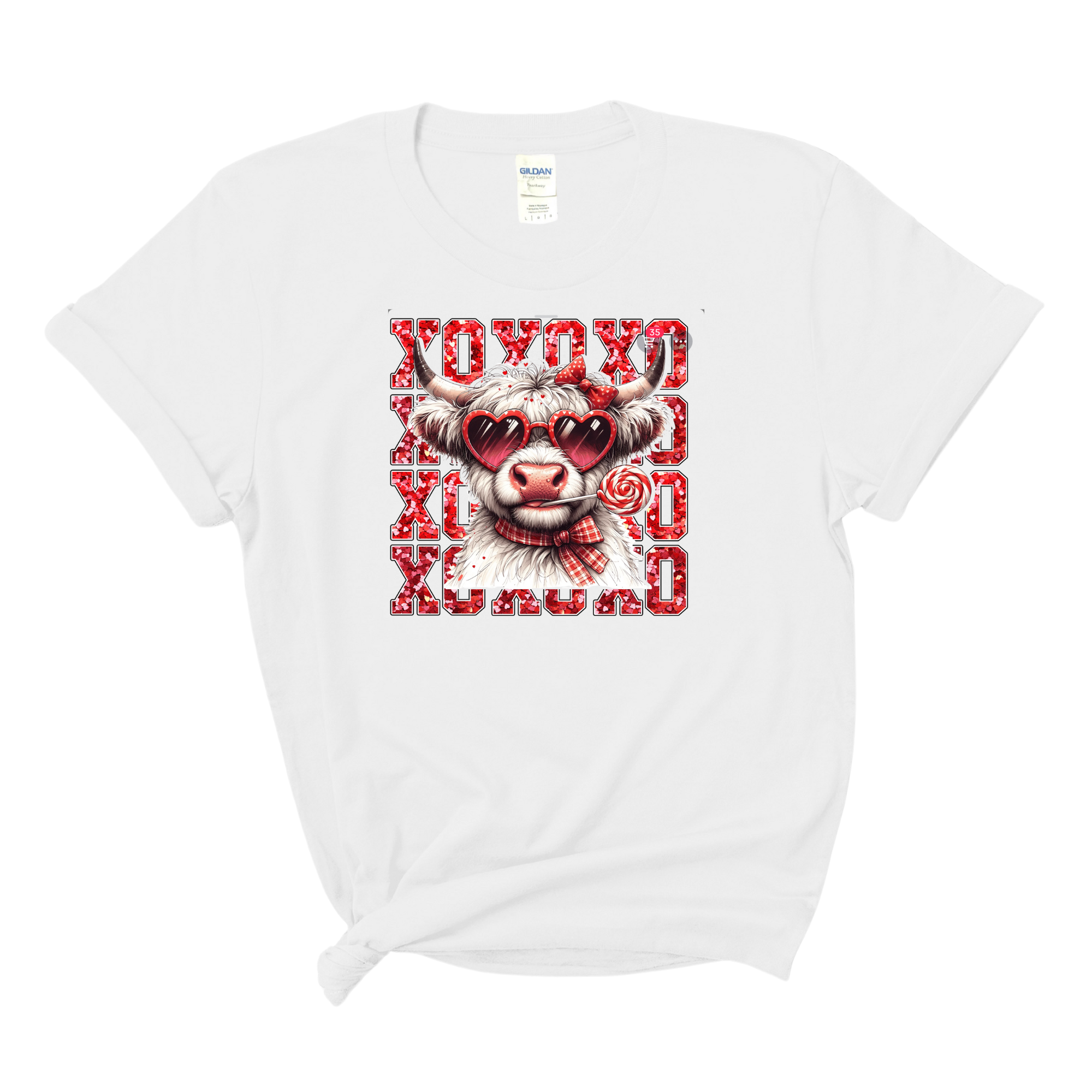 XOXO Valentines Cow Graphic T-shirt or Sweatshirt