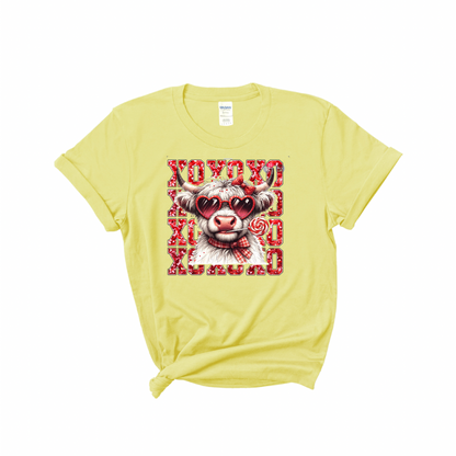 XOXO Valentines Cow Graphic T-shirt or Sweatshirt