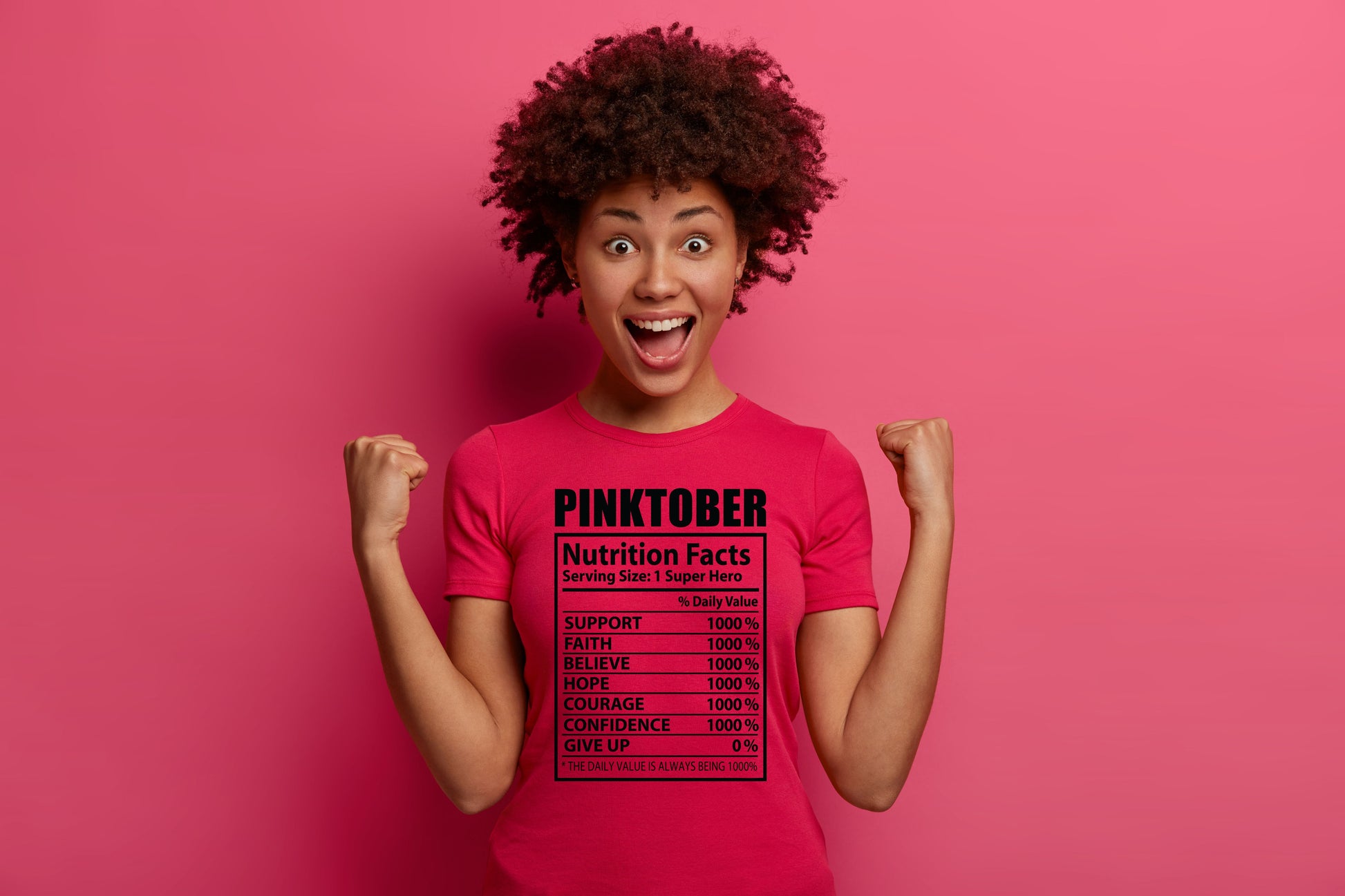 Pinktober Nutrition Facts T-shirt for Breast Cancer Awareness